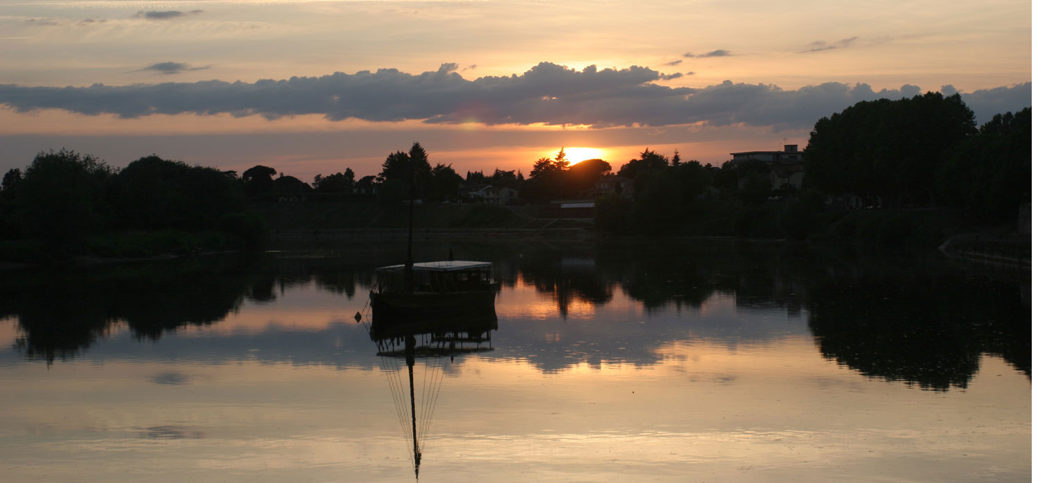 Gabare sur la Dordogne